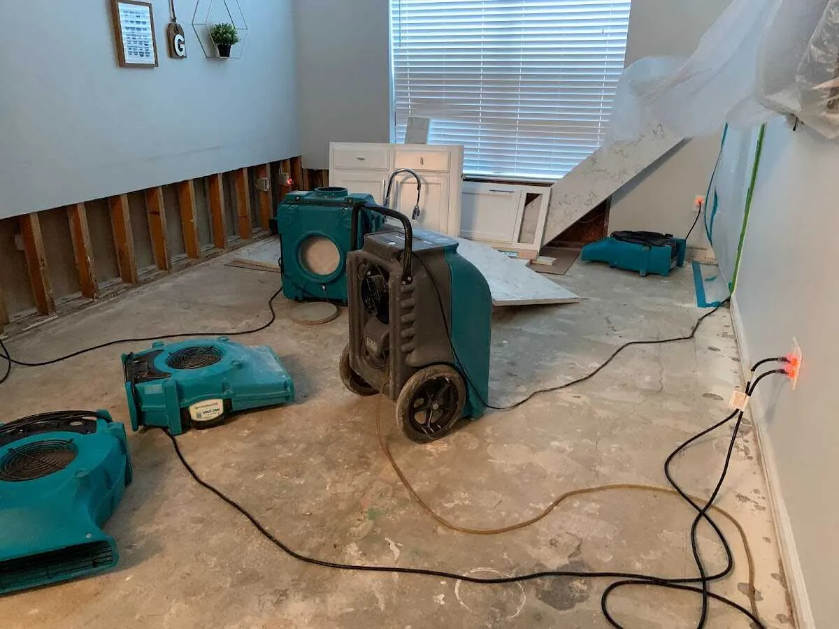 Dehumidifier in flood-cut room for Water Extraction & Removal in Winfield